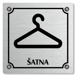 Šatna, 148x148mm, stříbrná, Kansas